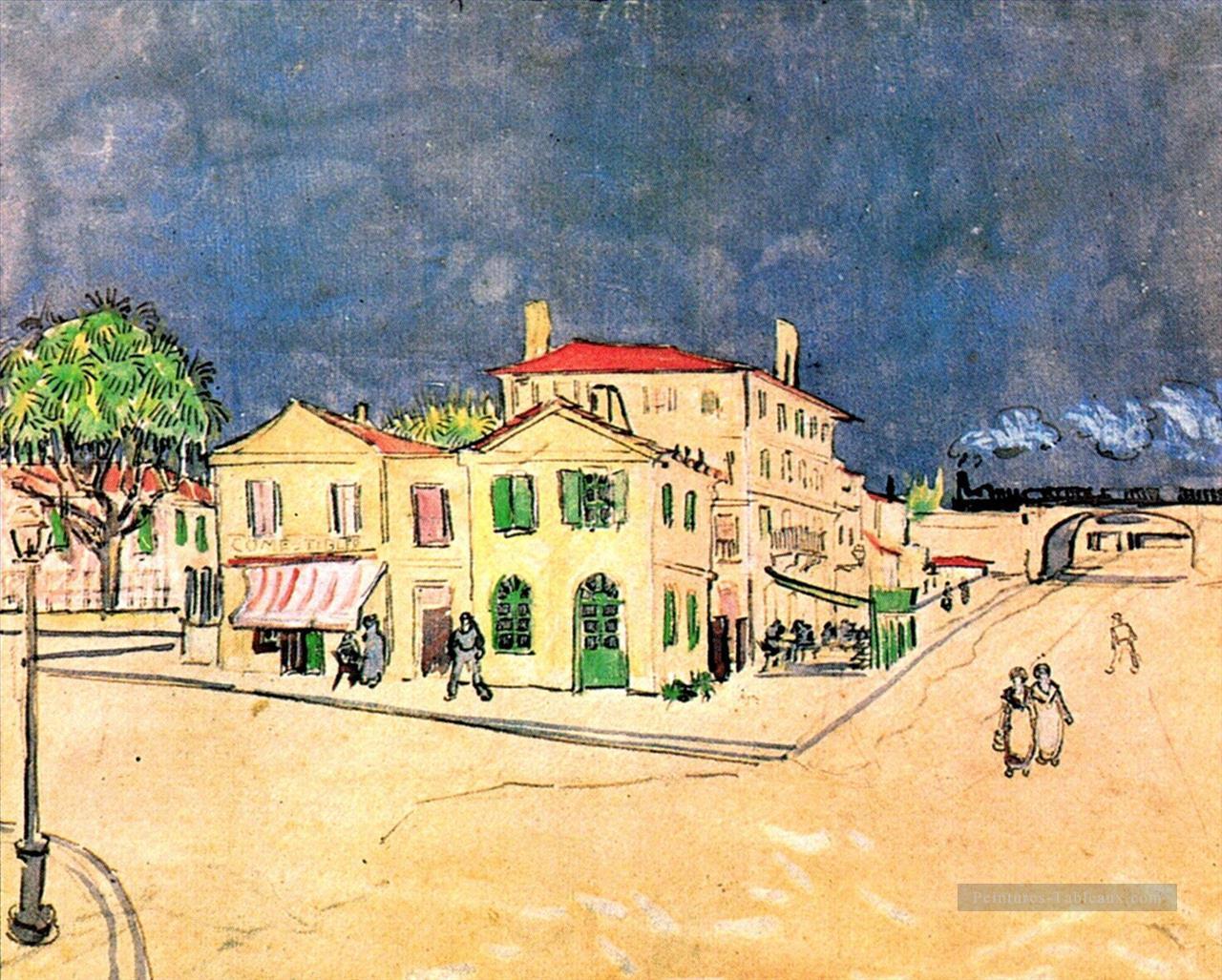 La Maison de Vincent à Arles La Maison Jaune Vincent van Gogh Peintures à l'huile